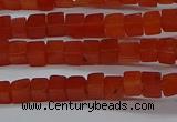 CCU305 15.5 inches 4*4mm cube red agate beads wholesale