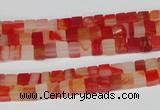 CCU32 15.5 inches 5*5mm cube red agate beads wholesale