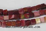 CCU35 15.5 inches 5*5mm cube mookaite beads wholesale