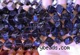 CCU401 15.5 inches 8*10mm - 14*16mm cube smoky quartz beads