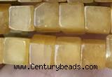 CCU481 15.5 inches 6*6mm cube yellow aventurine beads wholesale