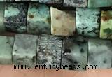 CCU487 15.5 inches 6*6mm cube African turquoise beads wholesale