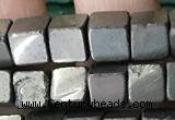 CCU490 15.5 inches 6*6mm cube pyrite gemstone beads wholesale