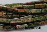 CCU517 15.5 inches 4*13mm cuboid unakite gemstone beads wholesale