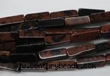 CCU523 15.5 inches 4*13mm cuboid mahogany obsidian beads wholesale