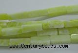 CCU524 15.5 inches 4*13mm cuboid lemon jade beads wholesale