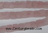 CCU56 15.5 inches 6*6mm cube rose quartz beads wholesale