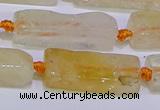 CCU604 15.5 inches 8*20mm - 10*30mm cuboid citrine gemstone beads