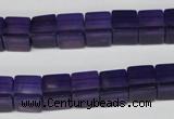 CCU61 15.5 inches 8*8mm cube synthetic amethyst beads wholesale