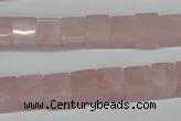 CCU63 15.5 inches 8*8mm cube rose quartz beads wholesale