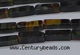 CCU720 15.5 inches 4*13mm cuboid blue tiger eye beads wholesale