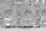 CCU750 15 inches 8*8mm faceted cube white crystal beads