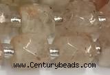 CCU763 15 inches 8*8mm faceted cube sunstone beads