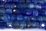 CCU895 15 inches 4mm faceted cube kyanite beads