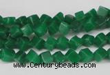 CCU92 15.5 inches 4*4mm cube dyed white jade beads wholesale