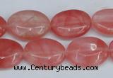 CCY158 15.5 inches 15*20mm oval cherry quartz beads wholesale