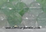 CCY617 15.5 inches 18mm faceted round green cherry quartz beads