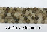 CCY662 15.5 inches 10mm round matte volcano cherry quartz beads