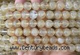 CCY703 15 inches 10mm round yellow watermelon beads