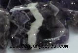 CDA09 15.5 inches 30*40mm rectangle dogtooth amethyst quartz beads