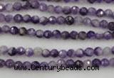 CDA150 15.5 inches 4mm faceted round dogtooth amethyst beads