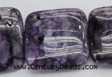 CDA315 15.5 inches 30*30mm square dyed dogtooth amethyst beads