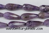 CDA340 15.5 inches 8*20mm faceted teardrop dyed dogtooth amethyst beads