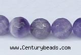 CDA62 15.5 inches 14mm faceted round dogtooth amethyst beads