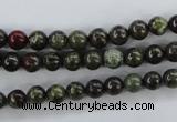 CDB251 15.5 inches 8mm round natural dragon blood jasper beads