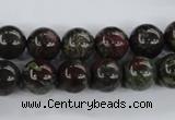 CDB253 15.5 inches 12mm round natural dragon blood jasper beads