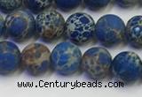 CDE1041 15.5 inches 6mm round matte sea sediment jasper beads