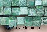 CDE1208 15.5 inches 4.5mm - 5mm cube sea sediment jasper beads