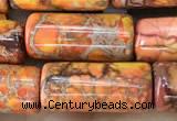 CDE1350 15.5 inches 8*16mm tube sea sediment jasper beads