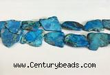 CDE1435 25*35mm - 35*45mm freefrom sea sediment jasper slab beads