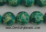 CDE2247 15.5 inches 14mm round dyed sea sediment jasper beads