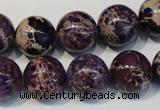 CDE365 15.5 inches 14mm round dyed sea sediment jasper beads