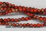 CDI490 15.5 inches 4mm round dyed imperial jasper beads