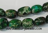 CDI960 15.5 inches 10*13mm nuggets dyed imperial jasper beads