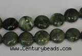 CDJ26 15.5 inches 10mm flat round Canadian jade beads wholesale