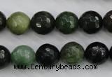 CDJ264 15.5 inches 12mm faceted round Canadian jade beads wholesale