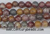 CDJ400 15.5 inches 4mm round sonoran dendritic jasper beads