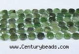 CDJ410 15.5 inches 8mm faceted square Canadian jade beads