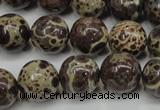 CDM06 15.5 inches 14mm round African dalmatian jasper beads