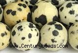 CDM108 15 inches 10mm round matte dalmatian jasper beads