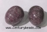 CDN1387 35*45mm egg-shaped lilac jasper decorations wholesale