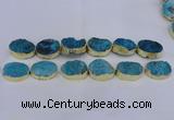 CDQ505 20*30mm - 22*30mm oval druzy quartz beads wholesale