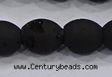 CDQ629 8 inches 10*12mm rice druzy quartz beads wholesale
