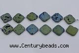 CDQ664 8 inches 25*25mm diamond druzy quartz beads wholesale