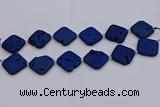 CDQ666 8 inches 25*25mm diamond druzy quartz beads wholesale