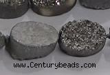 CDQ711 8 inches 13*18mm oval druzy quartz beads wholesale